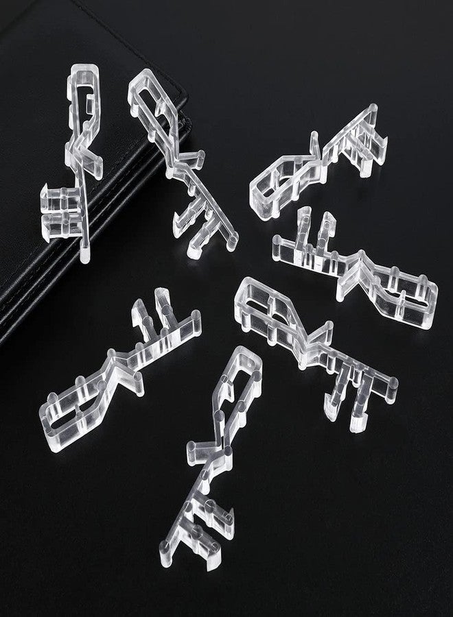 Takngjd 24 PCS Hidden Channel Valance Clips, 2-1/8inch Clear Plastic Blinds Clips for Valance with a Groove in The Back - Image 2